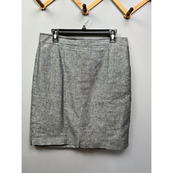 Banana Republic Ladies size 10 gray linen blend pencil skirt‎ - Picture 1 of 7